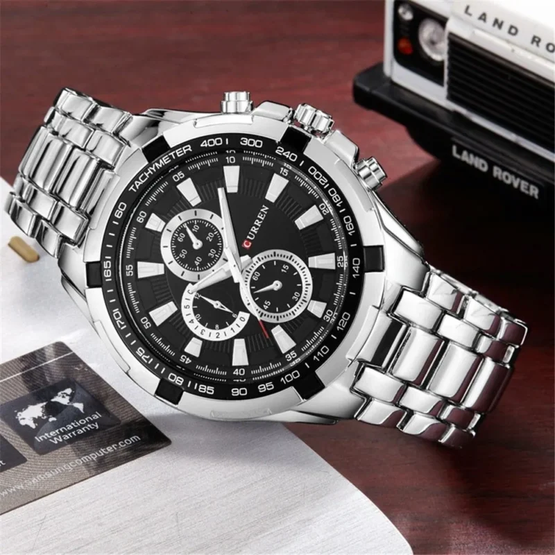 Curren 8023 - Silver Black - Image 1