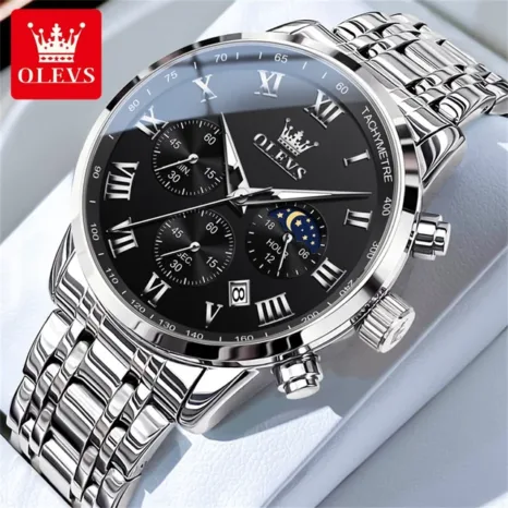 Olevs 5529 CH - Sliver Black