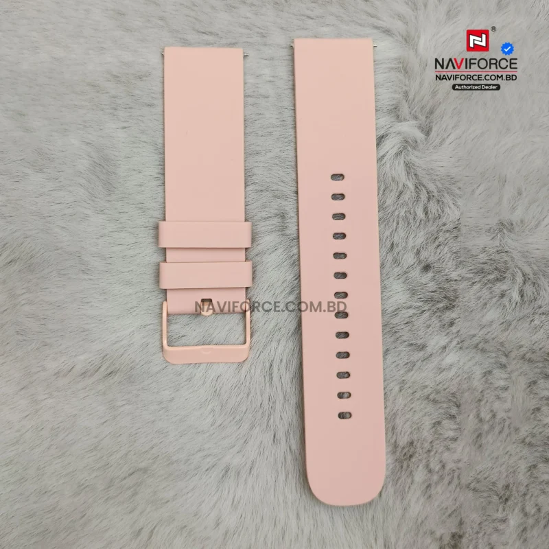 Smart Watch Silicon Strap - Pink ( 20mm) - Image 1