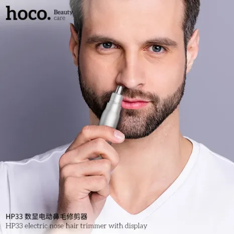 Hoco HP33 Portable Nose Hair Trimmer - Silver - Image 2