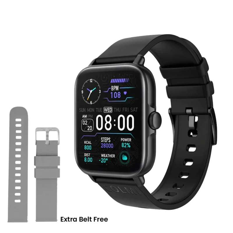 Colmi P28 Plus Smartwatch - Black - Image 1