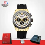 Curren 8464 For Men - Black Gold White - Image 2