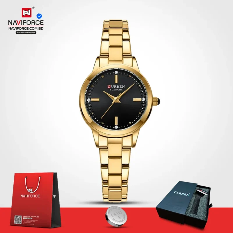 Curren 9094 For Women - Gold Black - Image 2