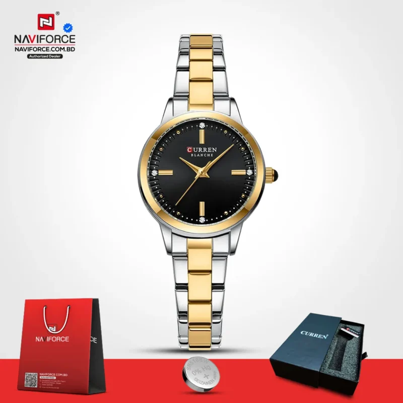 Curren 9094 For Women - Silver Gold Black - Image 7