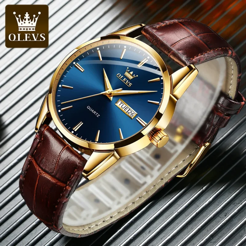 Olevs 6898 L - Brown Blue - Image 1
