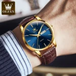 Olevs 6898 L - Brown Blue - Image 3