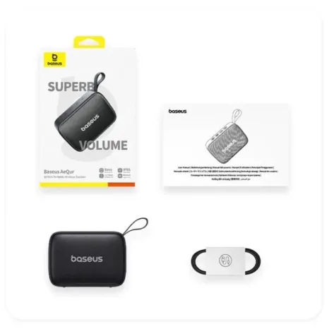 Baseus AeQur 30 Mini Portable Wireless Speaker - Black - Image 8