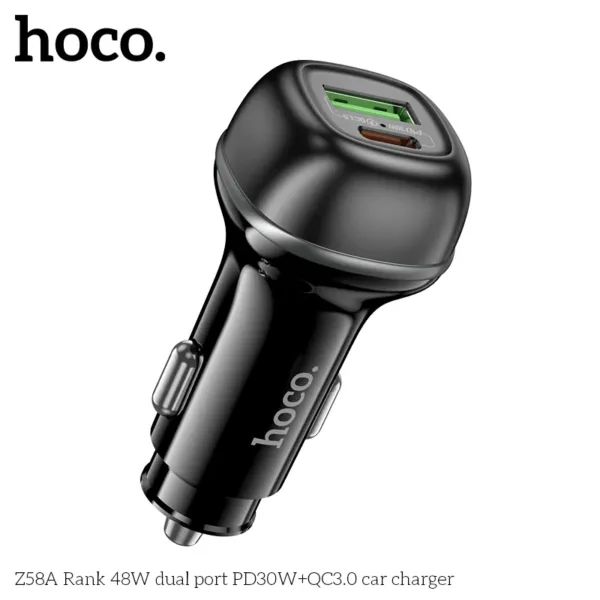 Hoco Z58A dual port 48W PD30W+QC3.0 Car Charger