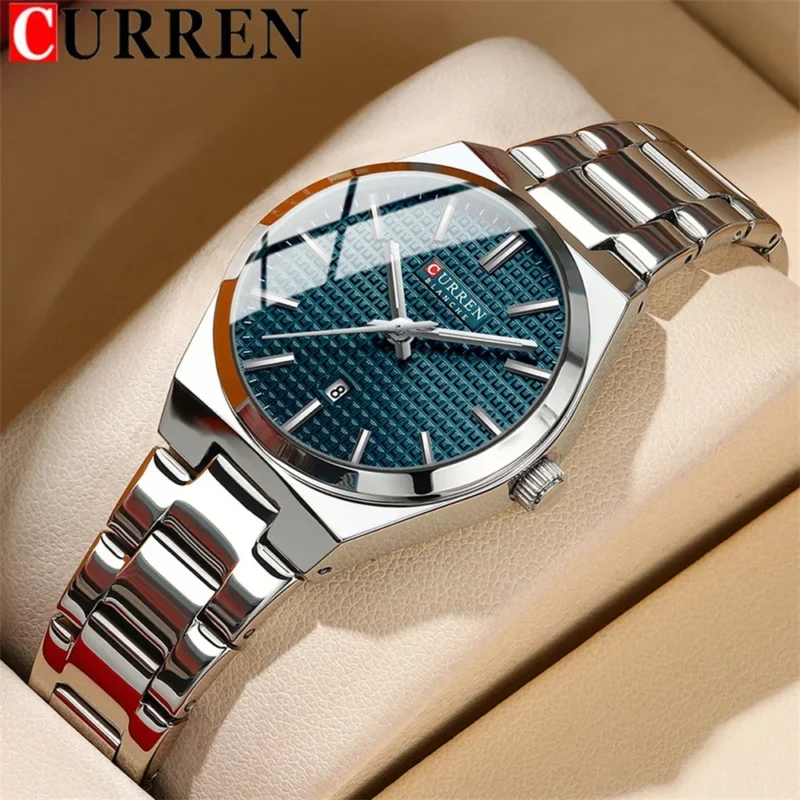 Curren 8439  CH For Women - Sliver Blue - Image 3