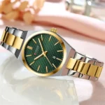 Curren 8439  CH For Women - Gold Green - Image 3