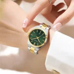Curren 8439  CH For Women - Gold Green - Image 5