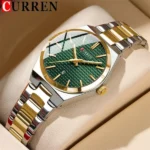 Curren 8439  CH For Women - Gold Green - Image 6