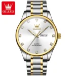 Olevs 3612 CH - Silver Gold For Men - Image 6
