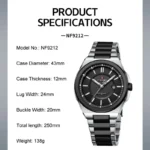 Naviforce 9212 CH - Black - Image 6