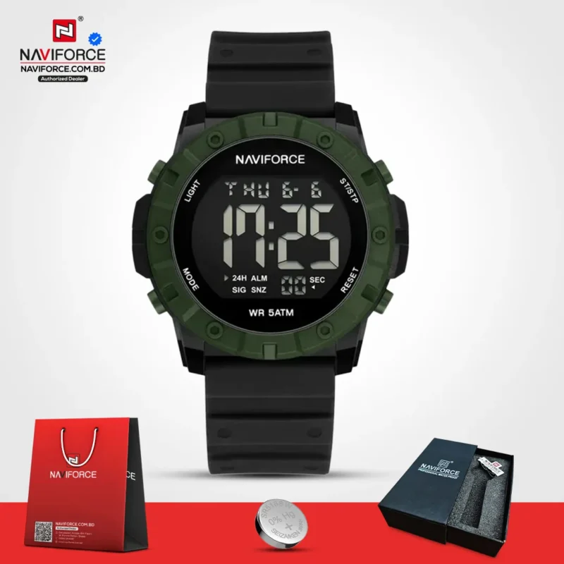 Naviforce 7110 - Black Green - Image 2