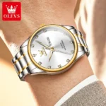 Olevs 3612 CH - Silver Gold For Men - Image 4