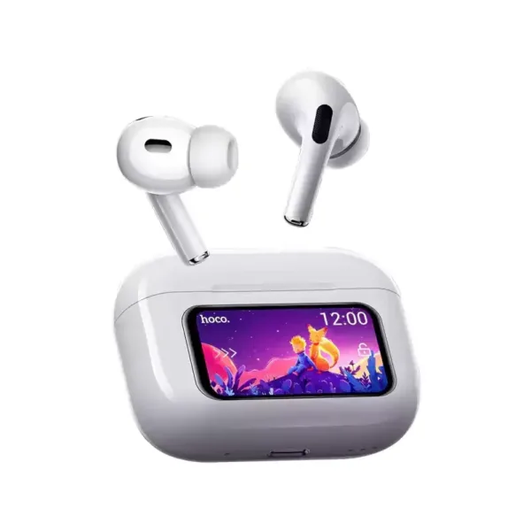 Hoco EW72 ANC TWS Earbuds with HD Display - White