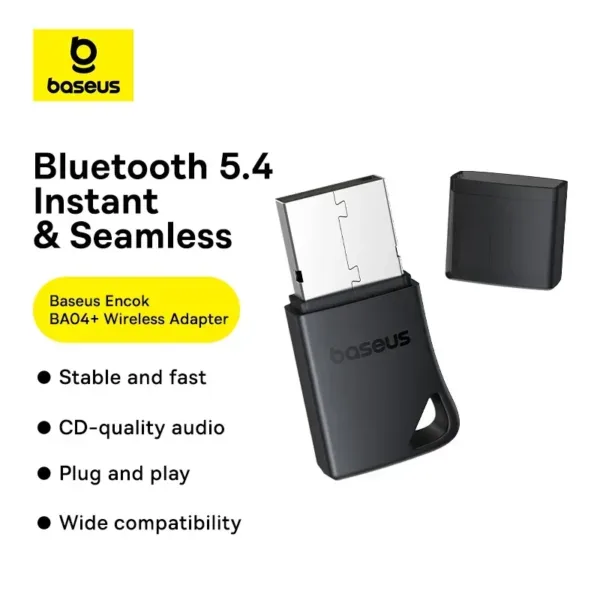 Baseus Bluetooth Receiver Encok BA04 5.4 Version 20M Long Distance Connection