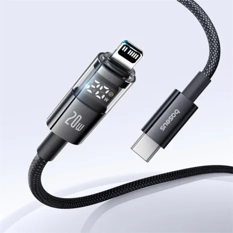 Baseus PD 20W Display 2 Fast Charging Data Cable Type-c to Lightning 1m