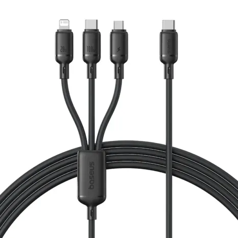 Baseus Silky One-for-Three Fast Charging Cable USB-C to Micro Lightning Type-c 100W 1.5m