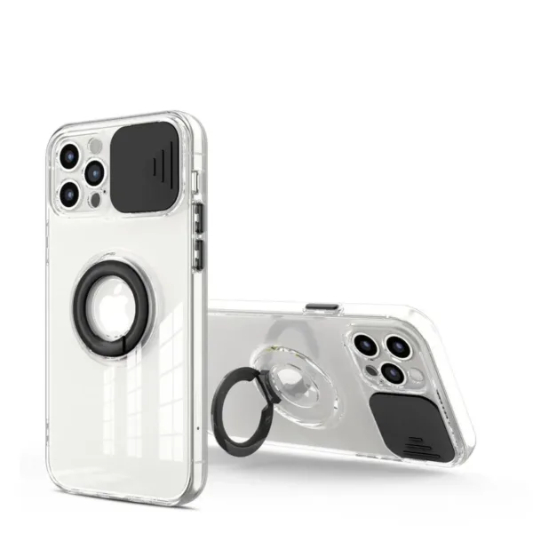 Camera Protection Ring Holder Phone Case for iPhone 12/12 Mini/12 Pro/12 Pro Max