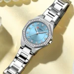 Curren 9100 CH For Women - Silver Blue