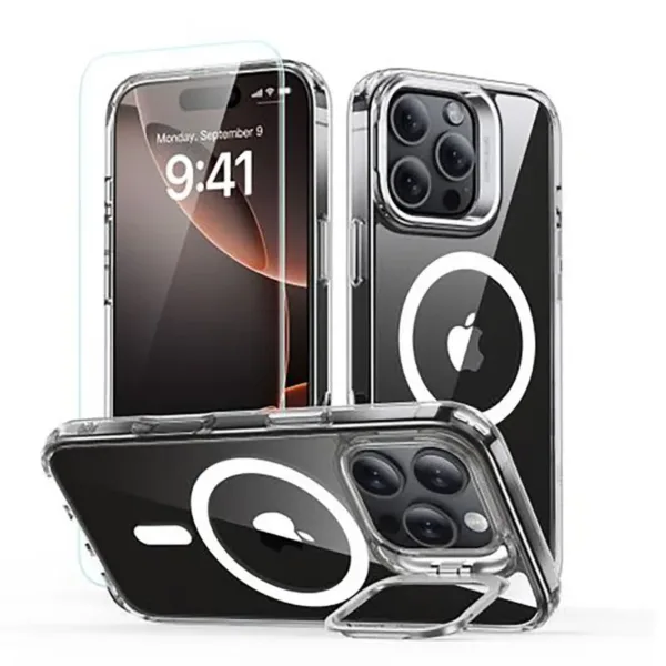 ESR Classic Hybrid with Stash Stand Protection Set For iPhone 16 Pro & iPhone 16 Pro Max