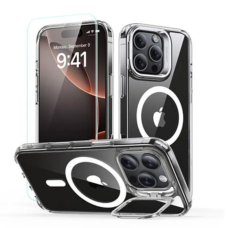 ESR Classic Hybrid with Stash Stand Protection Set For iPhone 16 Pro & iPhone 16 Pro Max