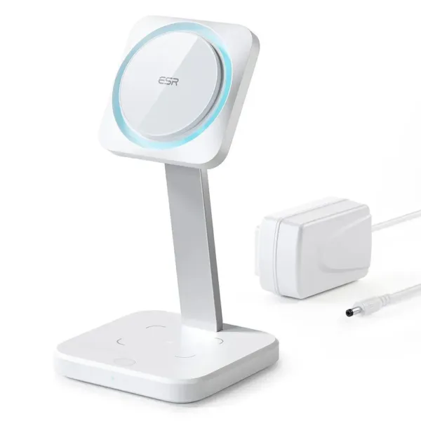 ESR HaloLock 2-in-1 Wireless Charger with CryoBoost™ for iPhone 16/15/14/13/12 Series -EU Plug