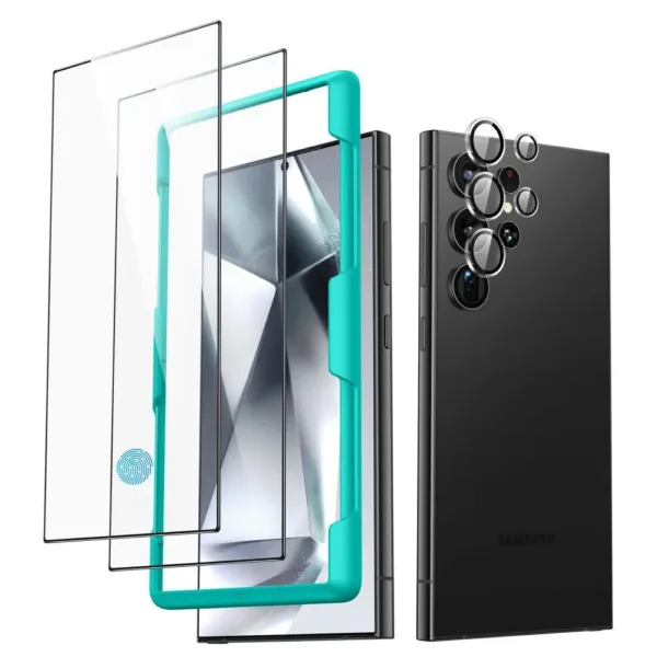 ESR Tempered-Glass Screen Camera Lens Protectors Set for Galaxy S24 Ultra