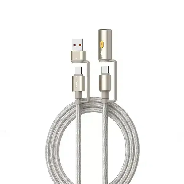 LDNIO LC18 65W 4-in-1 Fast Charging Cable (USB-C+USB-A to USB-C+Cigarette Lighter)