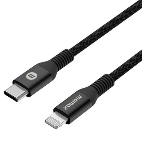 MOMAX DL51D Elite USB-C to Lightning Braided Cable 20W 1.2m