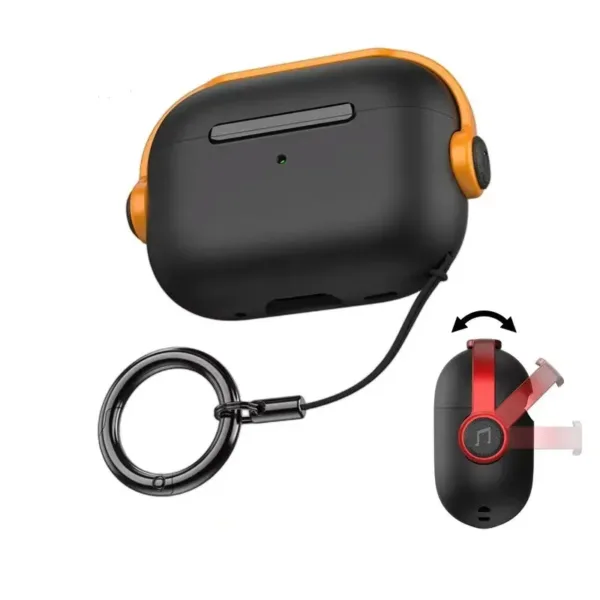 Music Headset Earphone Protector Cover with Secure Lock & Keychain For AirPod 4