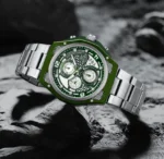 Naviforce 8051 CH - Silver Green - Image 4