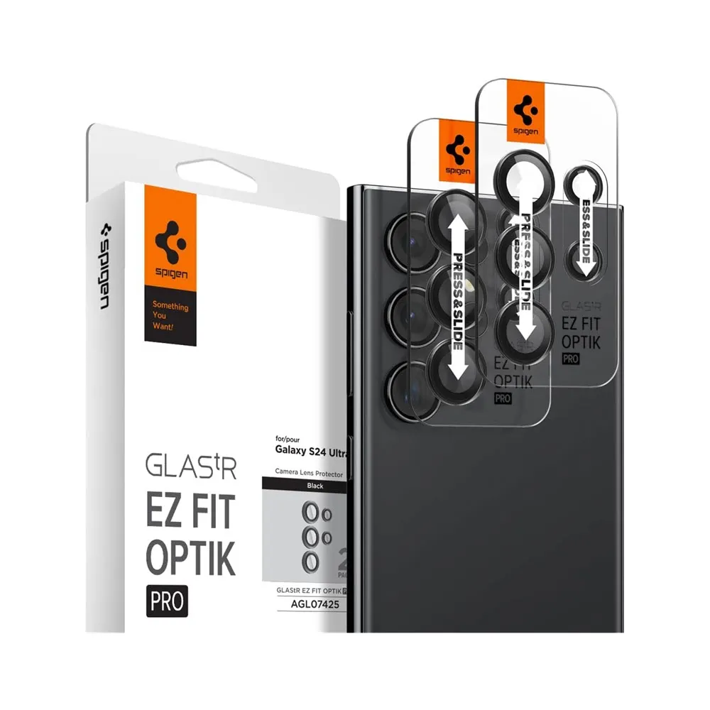 Spigen Optik Pro EZ Fit Lens Protector for Samsung Galaxy S24 Ultra (2 Pcs Pack)