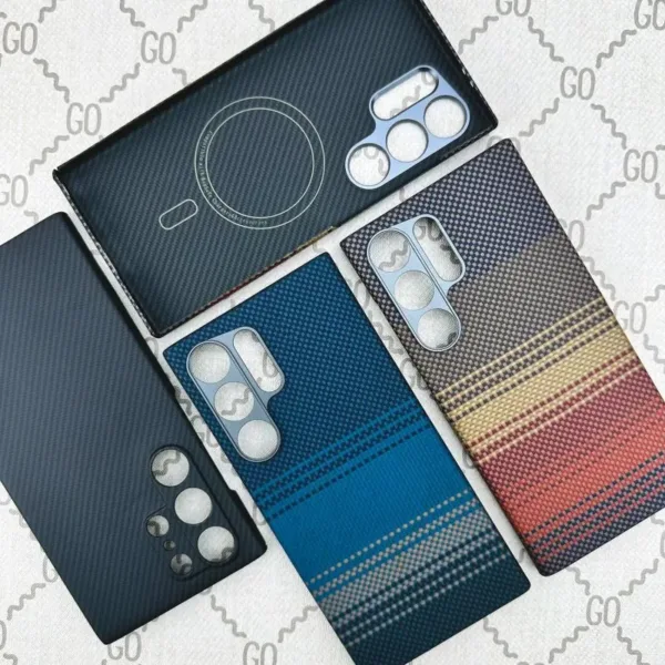 YTF Real Pure Carbon Fiber Cover Case For Samsung Galaxy S24 Ultra