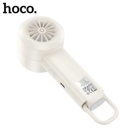 Hoco HX63 Portable Handheld Rechargeable Fan - White - Image 2