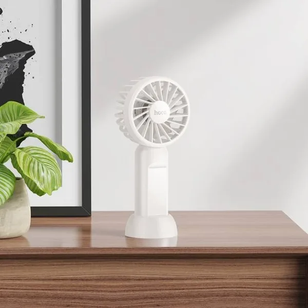 Hoco HX60 Nimble 1200mAh Portable Rechargeable Fan - White